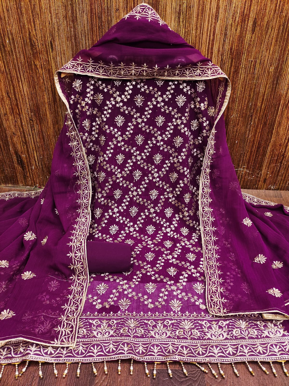 DS Designer Suit Zomato Silk Heavy Non Catalog Dress Material